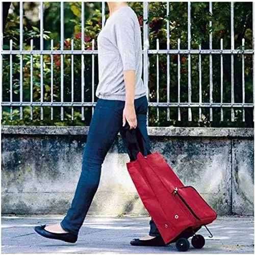 Shopping Cart Folding Shopping Bag Shopping Cart On Wheels Bag Small Pull Cart Buy Vegetables Bag Shopping Organizer Tug Package Grocery Cart (Color : 06)