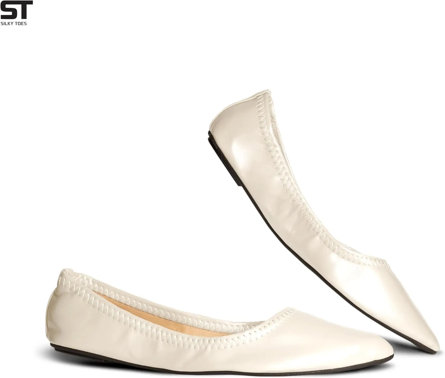 Silky Toes Womens Foldable Flat Ballet Shoes Casual Business Flats for Women
