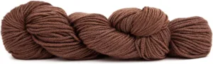 Simpliworsted Yarn Hank, Worsted Weight Soft Yarn for Knitting, Crocheting, and Crafts, Superwash Merino Wool, Acrylic and Nylon, 140 Yards, #141 - Derby Brown