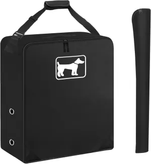 SIRUITON Dog Playpen Storage Bag, Fits 24" H 8 Panels and 9 Stakes，Suitable for Foldable Exercise Pet Playpen, Dog Fence Travel Bag, with Reinforcing Plate & Shoulder
