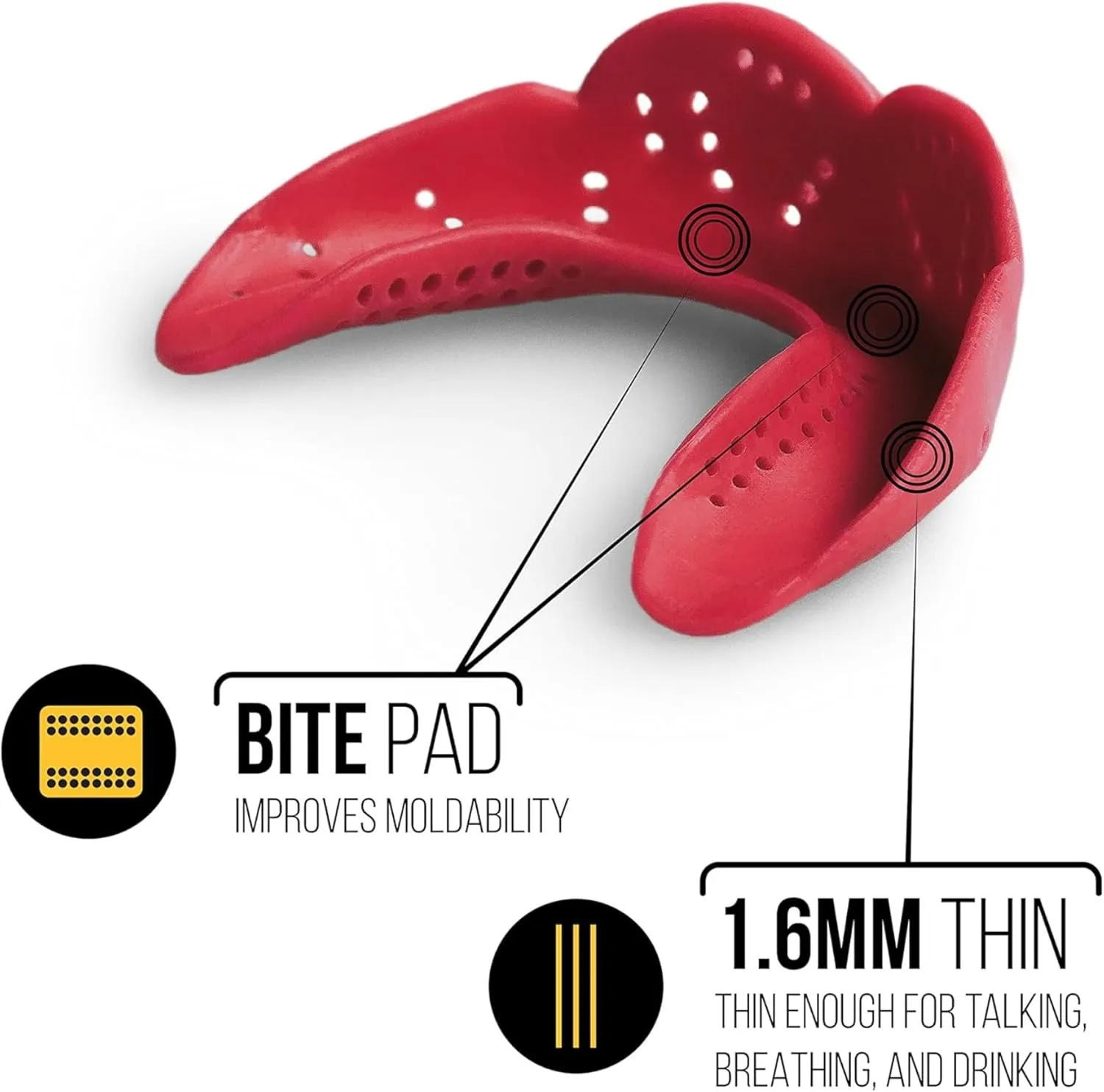 SISU Aero Small Mouthguard, Athletic Orange - 1.6mm Thin - Custom-Molded Fit - Slim Design - Remoldable Up to 20 Times - for Team Sports - Non Toxic