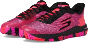 SKECHERS Men's Pickleball Viper Court Pro 2.0 Sneaker, Black/Hot Pink, 9