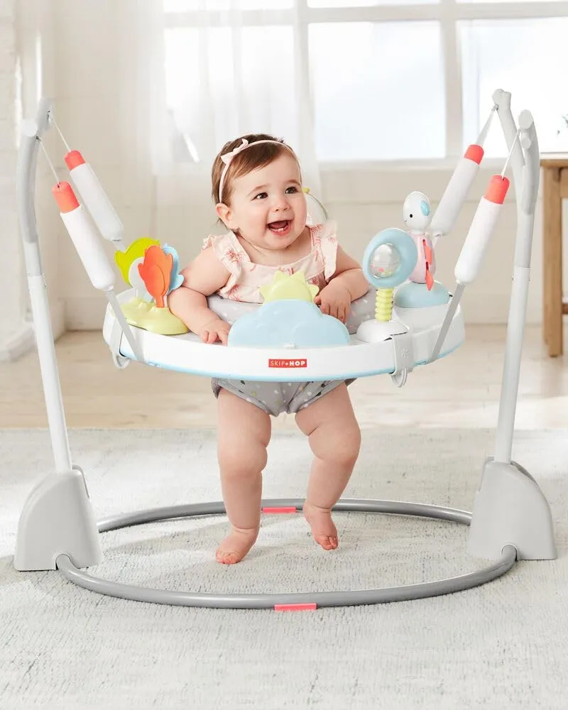 Skip Hop Baby Activity Play Bouncer for Baby Ages 4m  Silver Lining Cloud, Foldable