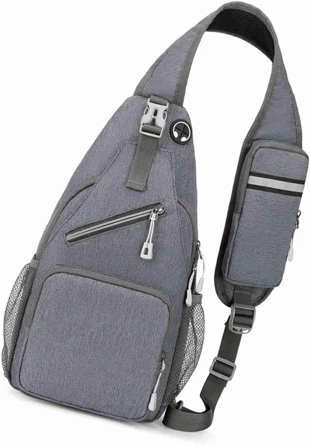 Sling Backpack,Crossbody Sling Bag Daypack Fanny Pack Cross Body Bag for Outdoors Hiking Traveling (Grey)