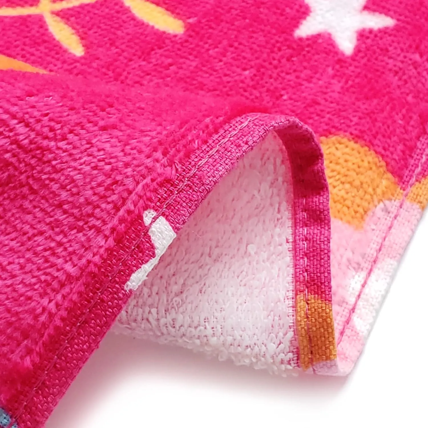 Softerry Love Unicorn Beach Towel Pink Fantasy Rainbow 30 x 60 inches 100% Cotton Velour (30" x 60", Pink)