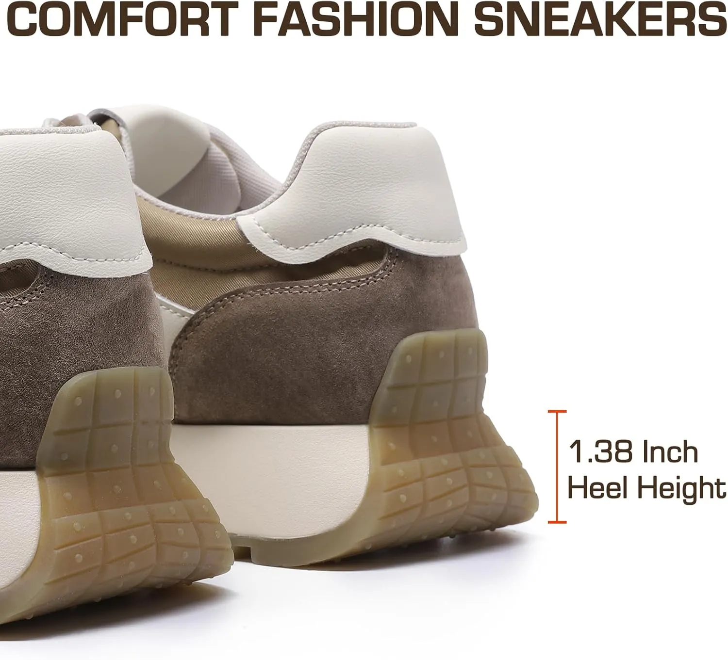 somiliss Sneakers for Women Breathable Fabric Genuine Leather Suede Upper Non Slip Walking Shoes Running Tennis Fashion Sneakers