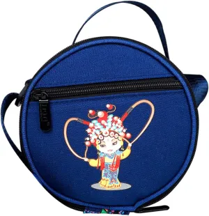 Sosoport 1Pc Ethnic Style Tongue Drum Bag Thickened Carrying Bag with Shoulder Strap Cute Traditional Chinese Drama Design Compact and Comfortable for Easy Transport
