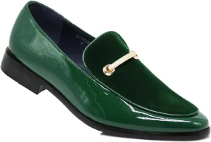 SPK05 Men's Vintage Satin Silky Floral Print Embroidery Loafers Slip On Shoes Classic Tuxedo Dress Shoes
