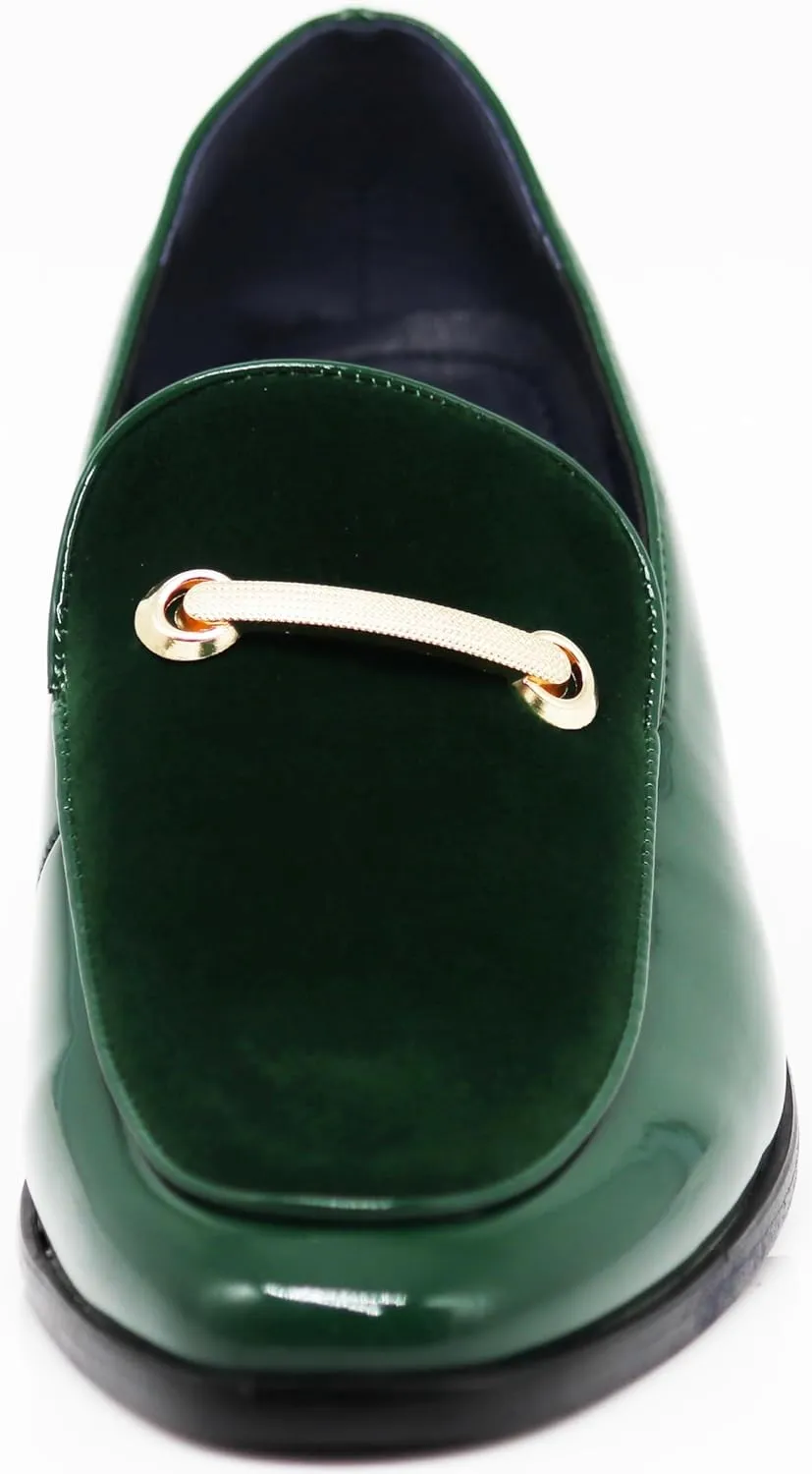 SPK05 Men's Vintage Satin Silky Floral Print Embroidery Loafers Slip On Shoes Classic Tuxedo Dress Shoes