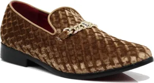 SPK05 Men's Vintage Satin Silky Floral Print Embroidery Loafers Slip On Shoes Classic Tuxedo Dress Shoes