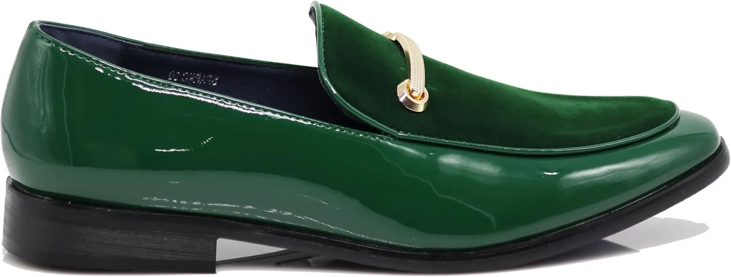 SPK05 Men's Vintage Satin Silky Floral Print Embroidery Loafers Slip On Shoes Classic Tuxedo Dress Shoes