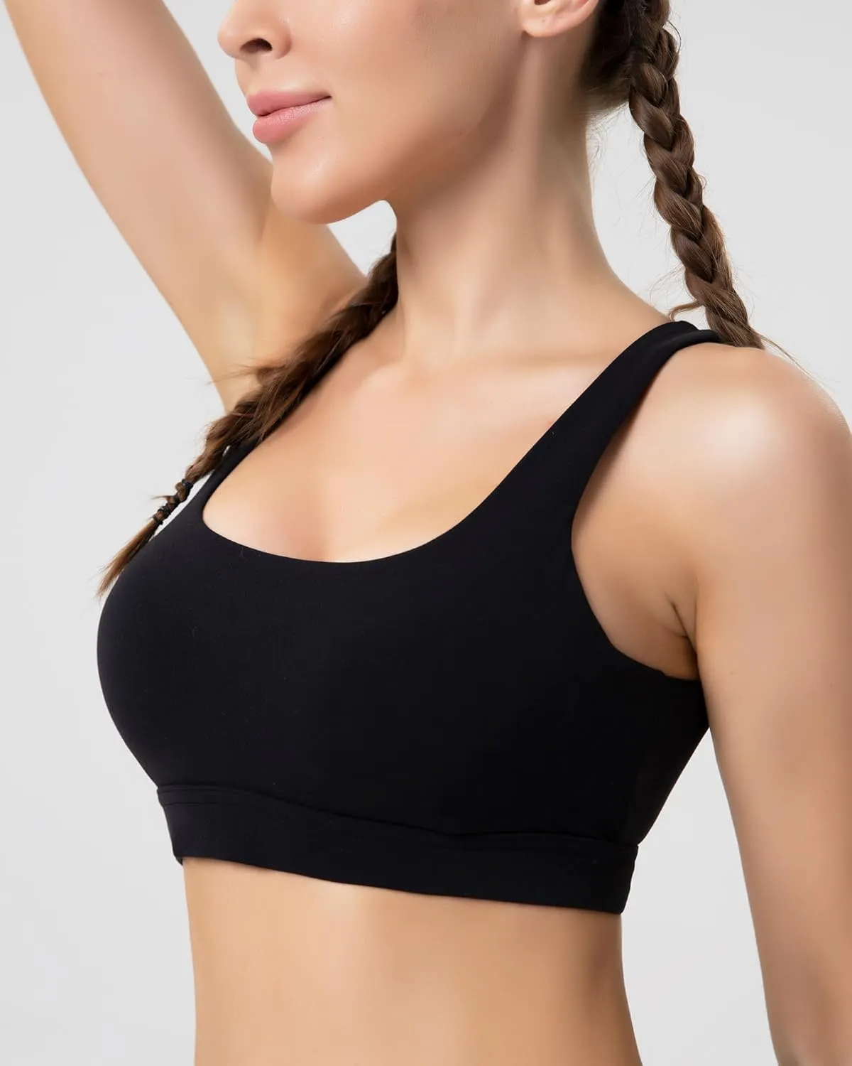 Sports Bras for Women High Support, Molded Cup High Impact Criss Cross Back Workout Yoga Bra No Removable Padded Bra