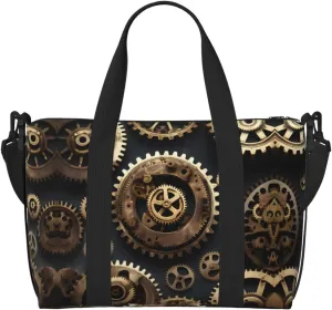 Steampunk Gears Personal Item Travel Bags for Women - Durable Travel Duffel Bags, Gym Bags for Overnight Trips