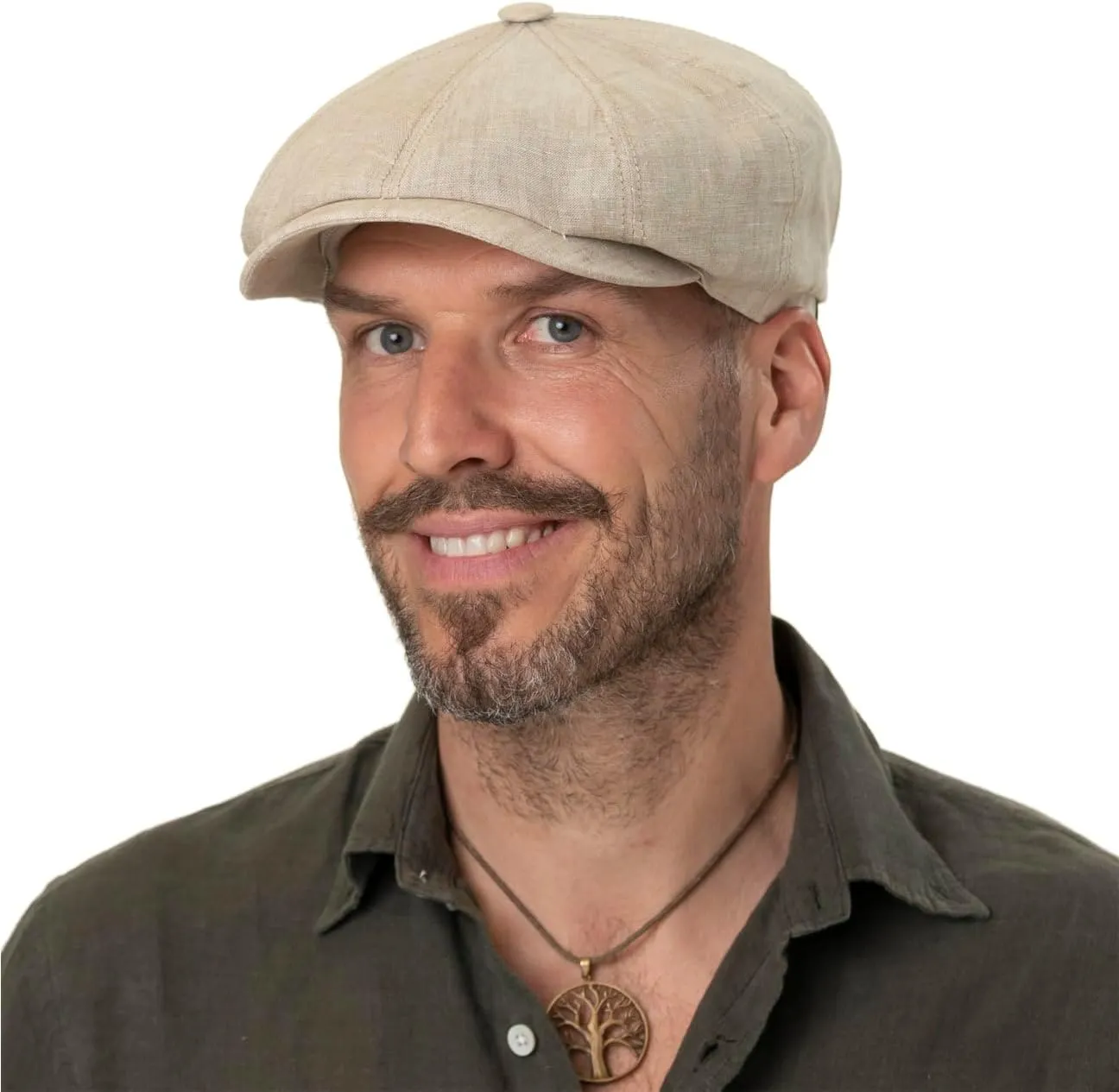 Stetson Hatteras Linen Newsboy Cap Women/Men | Made in The EU