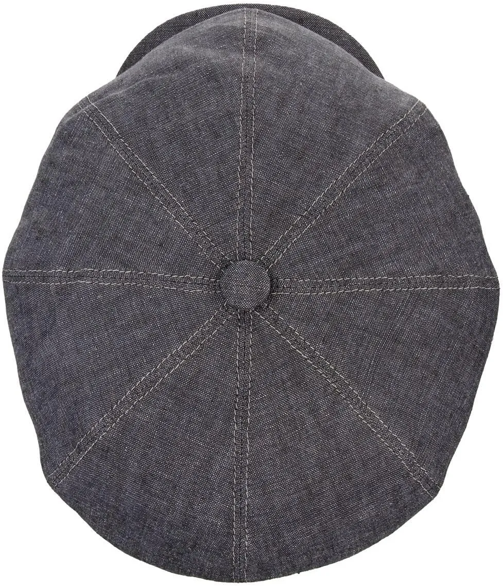 Stetson Hatteras Linen Newsboy Cap Women/Men | Made in The EU