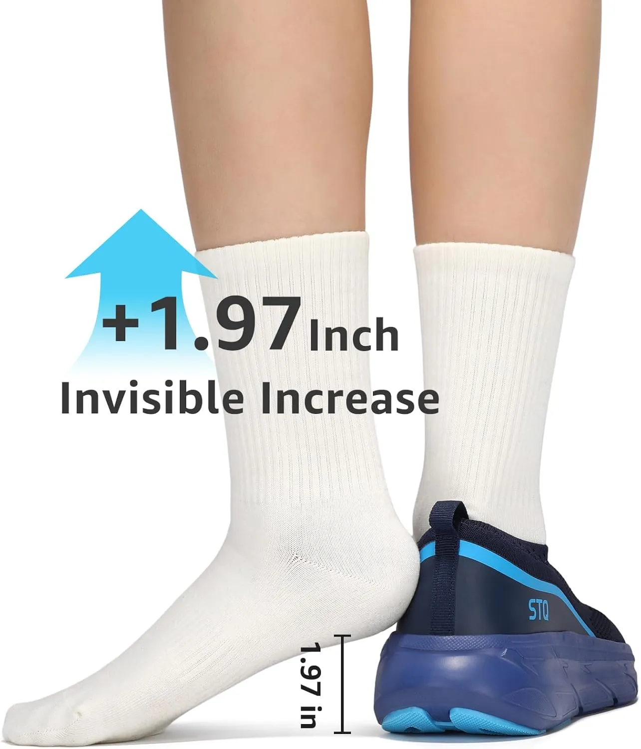 STQ Slip on Sneakers Women Walking Shoes with Arch Support Memory Foam