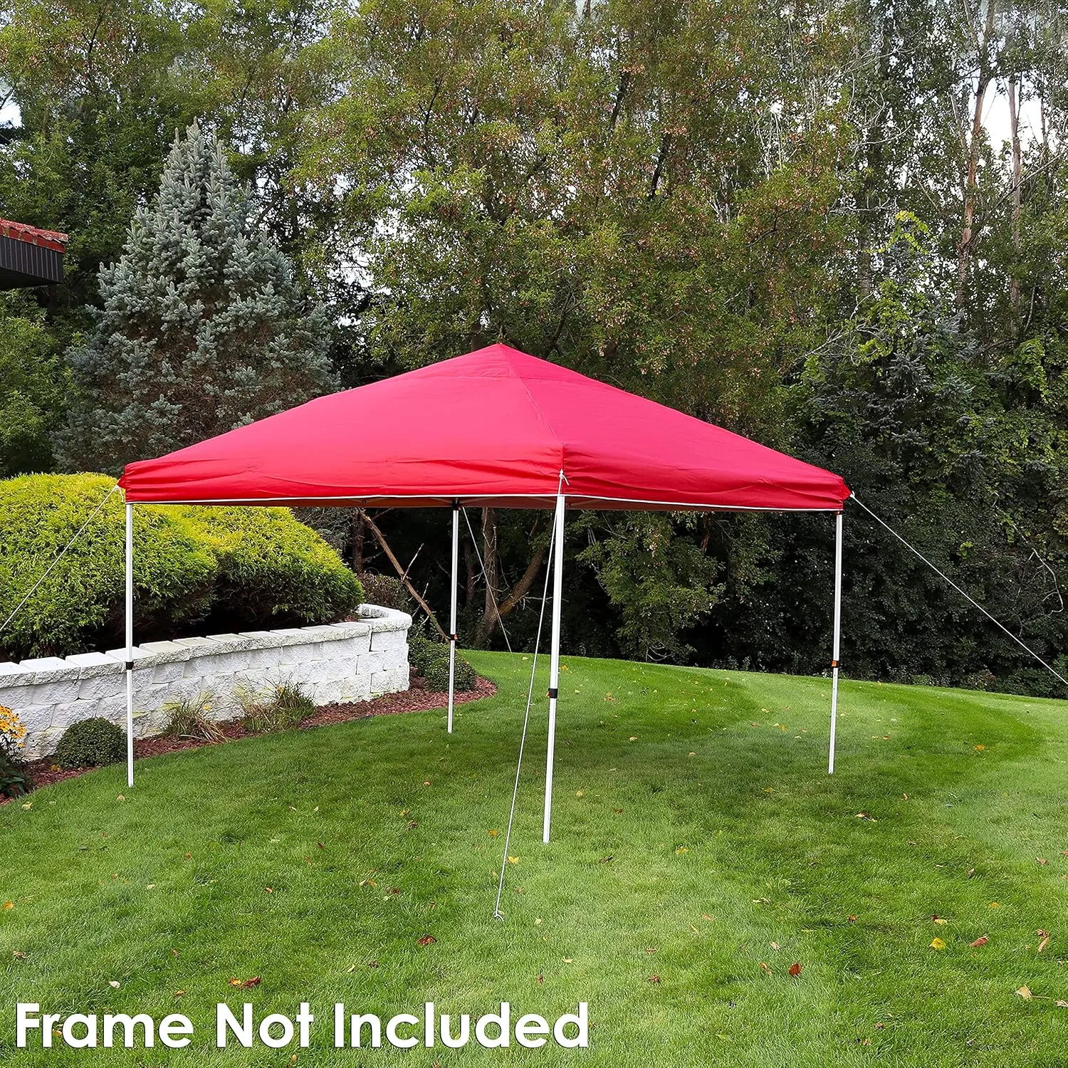 Sunnydaze 12x12 Canopy Replacement Top - Replacement Canopy Cover Only - Heavy-Duty PU-Coated 150D Oxford Fabric - Red