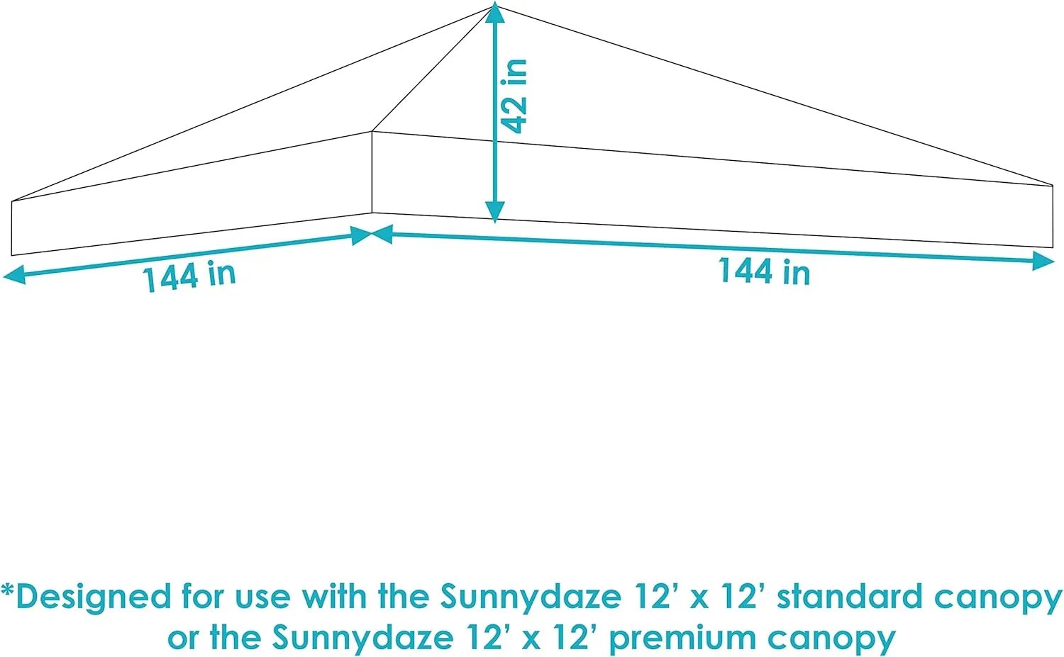 Sunnydaze 12x12 Canopy Replacement Top - Replacement Canopy Cover Only - Heavy-Duty PU-Coated 150D Oxford Fabric - Red