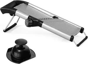 Supernal Adjustable Mandoline Food Slicer for Kitchen-Mandolin,Potato,Tomato,Carrot,Vegetable,Fruit and Onion Cutter-Adjustable Stainless Steel-Include 1 Pair Cut-Resistant Gloves