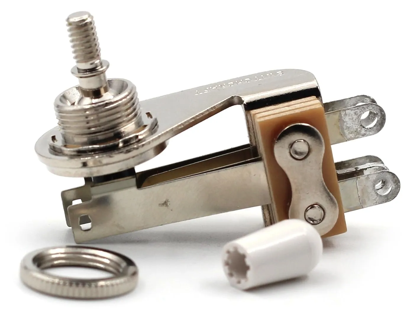 Switchcraft 3-Way Right Angle L-Type Toggle Switch w/Genuine White Switchcraft Tip - for Electric Guitar