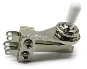 Switchcraft 3-Way Right Angle L-Type Toggle Switch w/Genuine White Switchcraft Tip - for Electric Guitar
