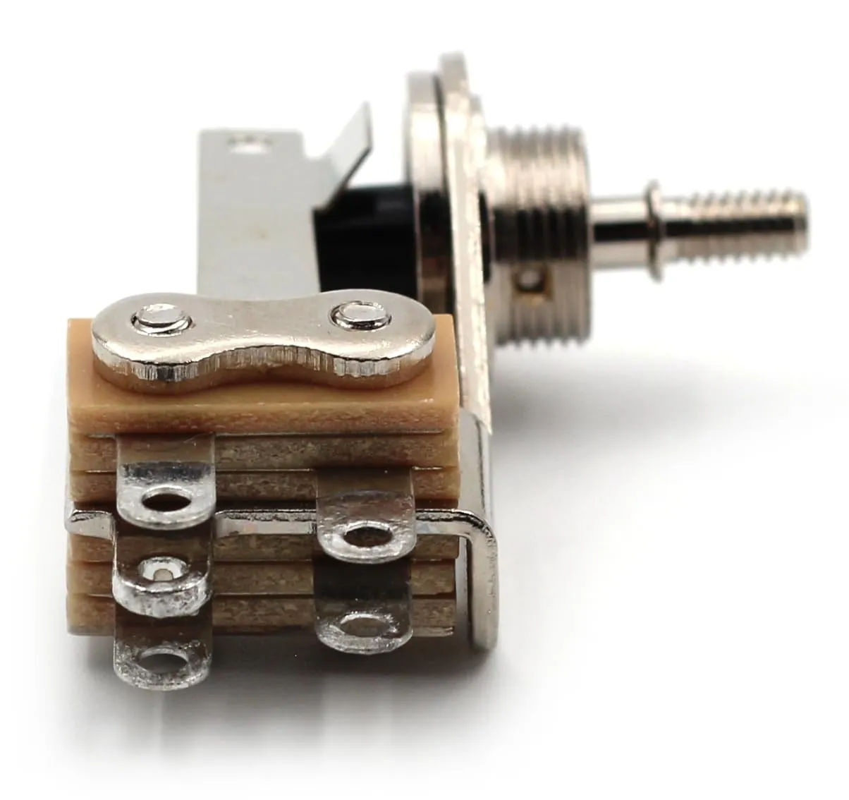 Switchcraft 3-Way Right Angle L-Type Toggle Switch w/Genuine White Switchcraft Tip - for Electric Guitar