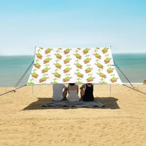 Taiyaki with Matcha Ice Cream Beach Camping Tent Sun Shelter for Whole Family, Beach Shade Canopy with UPF50  UV Protection,Easy Set Up and Carry,Outdoor Shade for Trips, Fishing, Backyard Fun