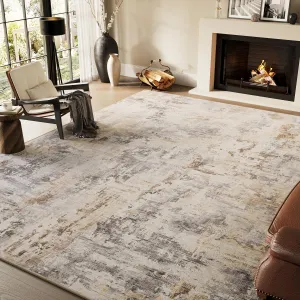Tchido Area Rug 6x9 Rugs for Living Room Modern Abstract Rug Washable Foldable Rug Non Slip Area Rug for Living Room Bedroom Dining Room Home Office Farmhouse Rugs Light Grey/Brown/Beige