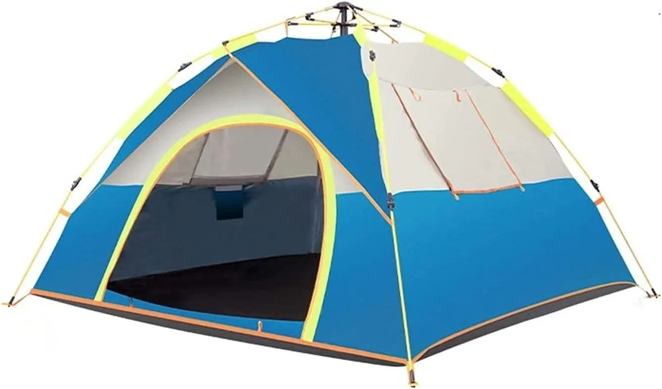 Tent 2/3-4 Person Waterproof Windproof Camping Hiking Tent Portable Anti-UV Tent Outdoor Automatic Tents Family Speed by Tent Outdoor