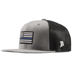Thin Blue Line PVC Flat Trucker
