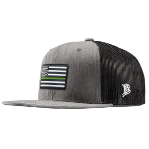 Thin Green Line PVC Flat Trucker