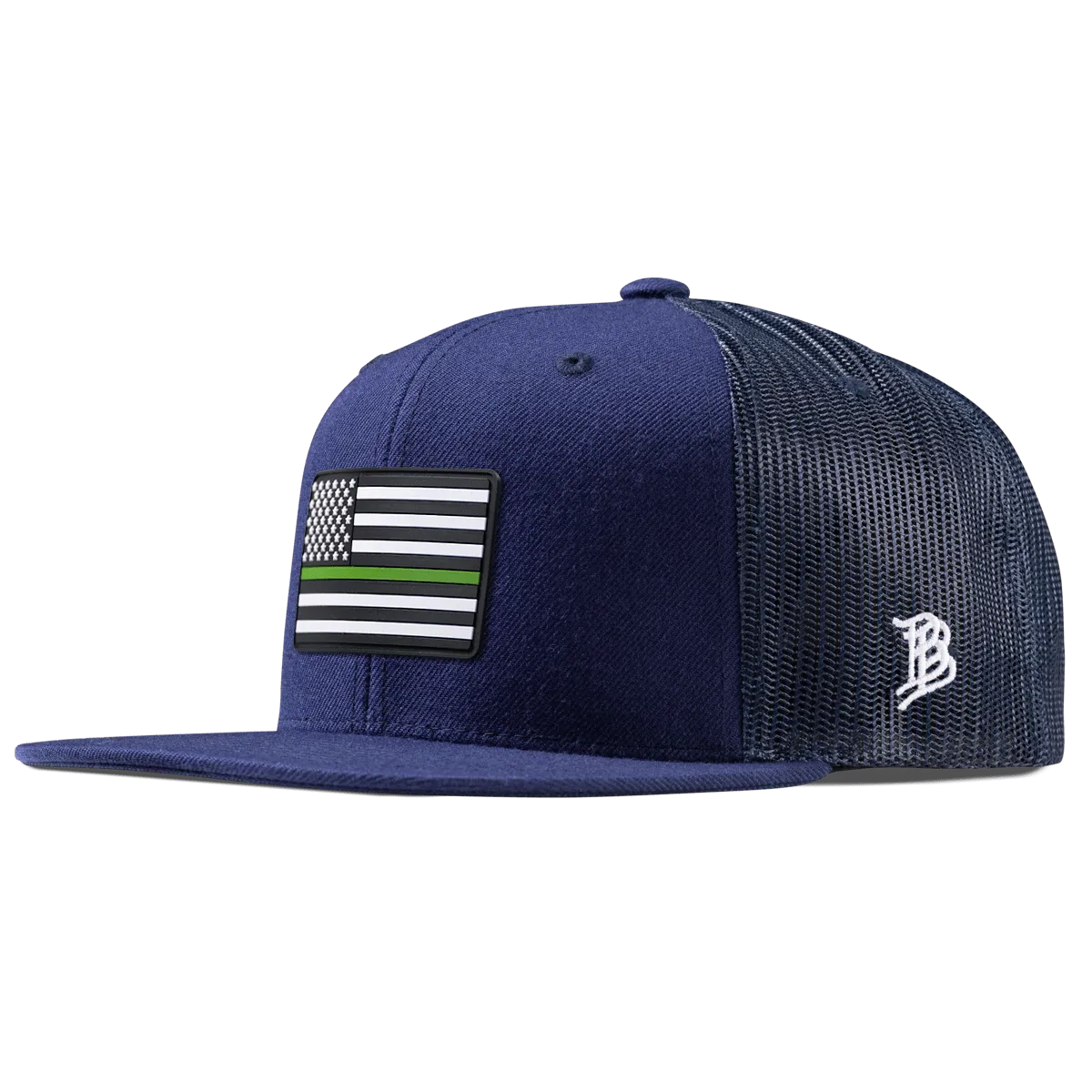 Thin Green Line PVC Flat Trucker