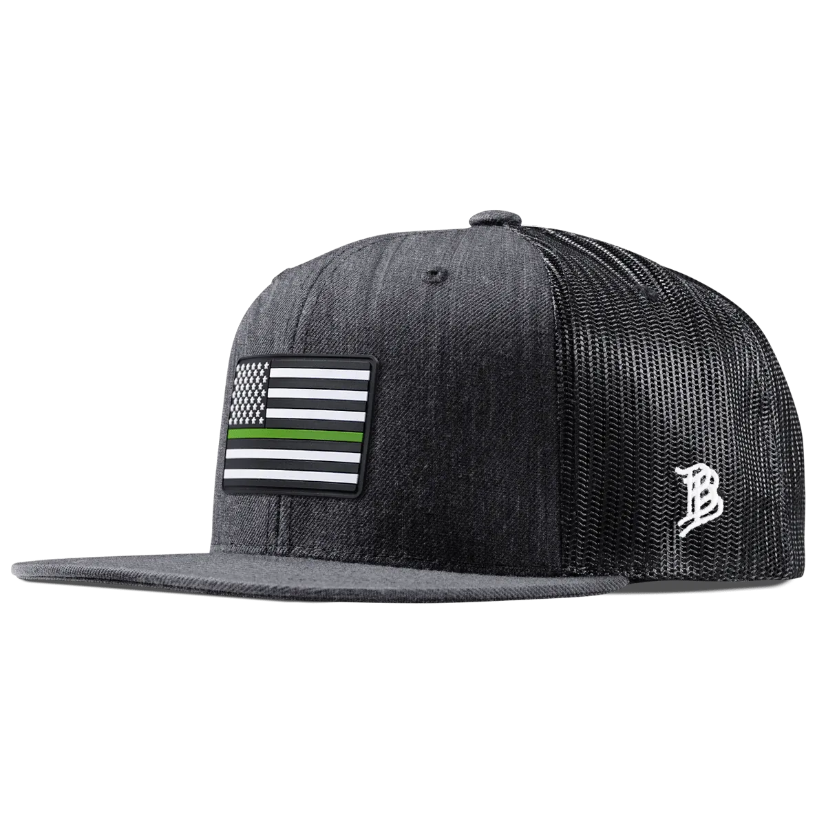 Thin Green Line PVC Flat Trucker