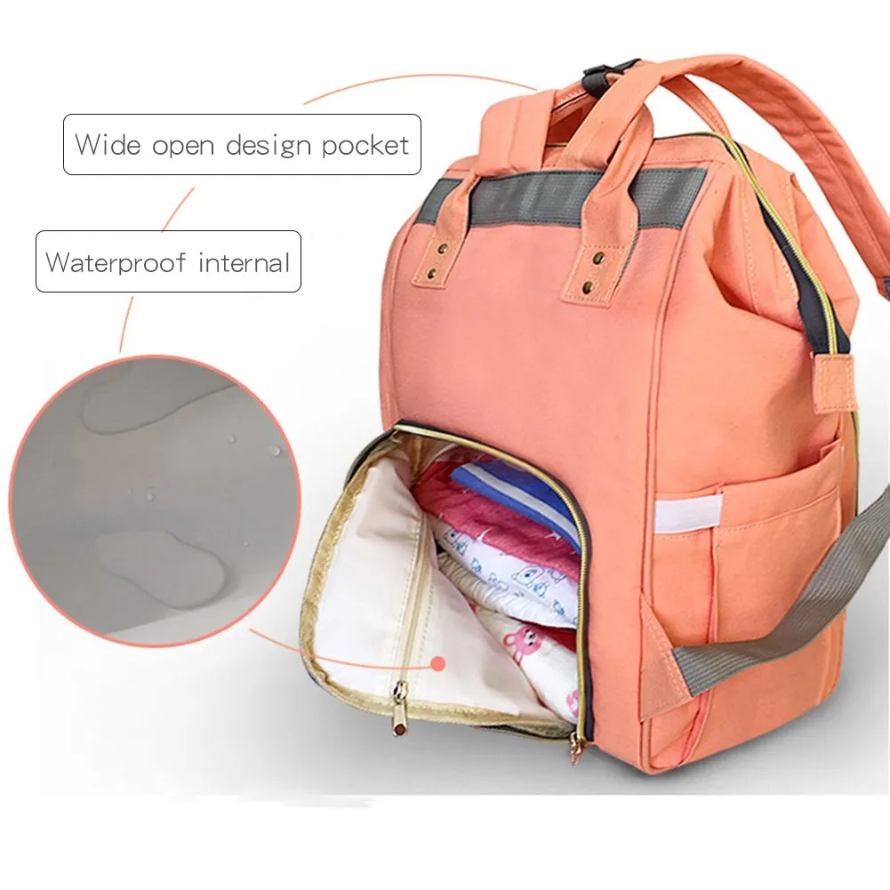 Ticent Diaper Bag Multi-Function Waterproof Travel Backpack Nappy Bags for Baby Care - Large Capacity, Stylish and Durable, Red