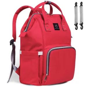 Ticent Diaper Bag Multi-Function Waterproof Travel Backpack Nappy Bags for Baby Care - Large Capacity, Stylish and Durable, Red