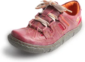 TMA EYES Women's Casual Lace-Up Breathable Mesh and Leather Sneaker