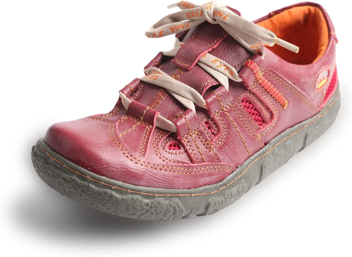 TMA EYES Women's Casual Lace-Up Breathable Mesh and Leather Sneaker