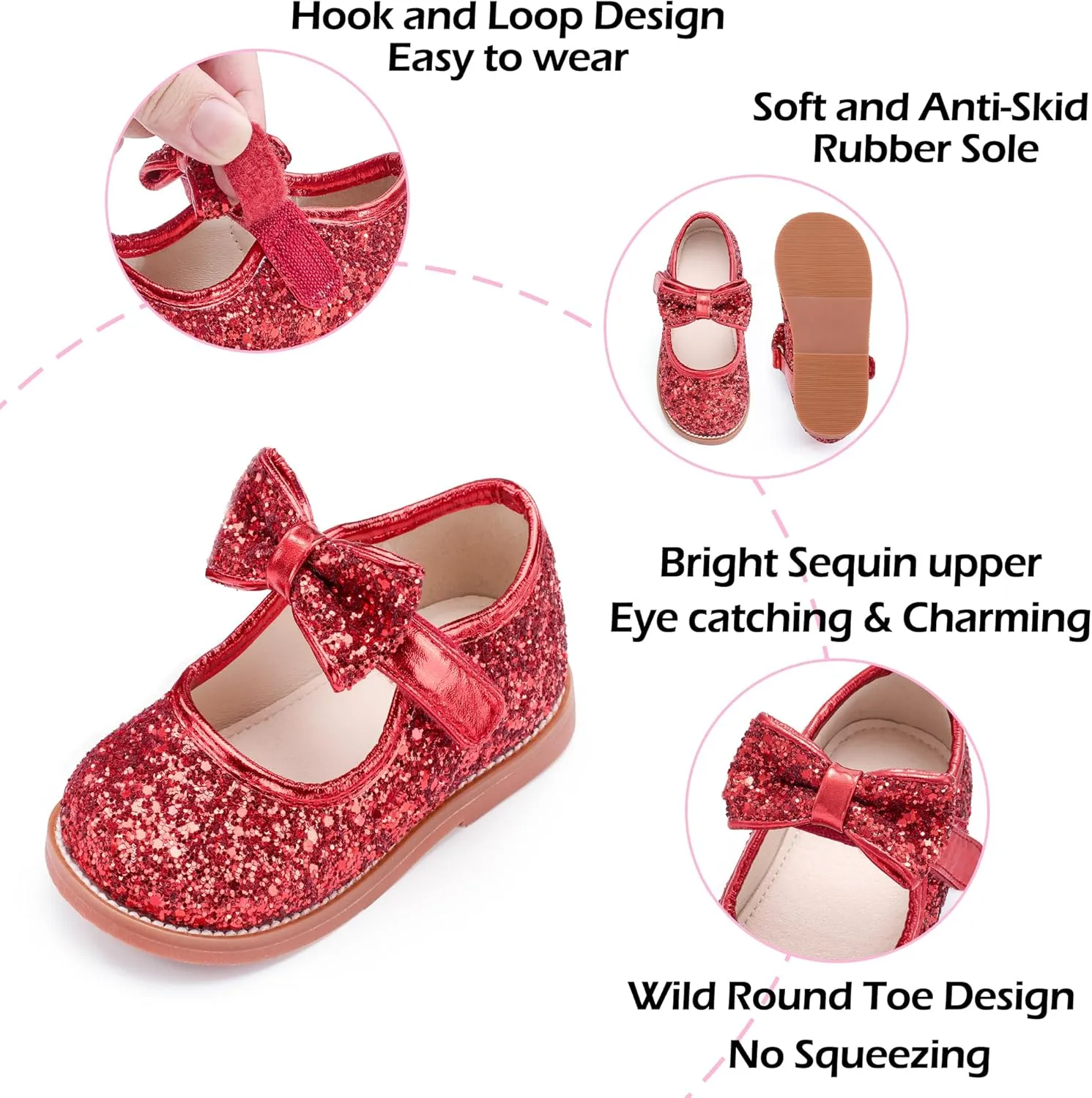 Toddler Girl Mary Jane Dress Oxford Shoes-Little Girl School Uniform Shoes for Wedding Party
