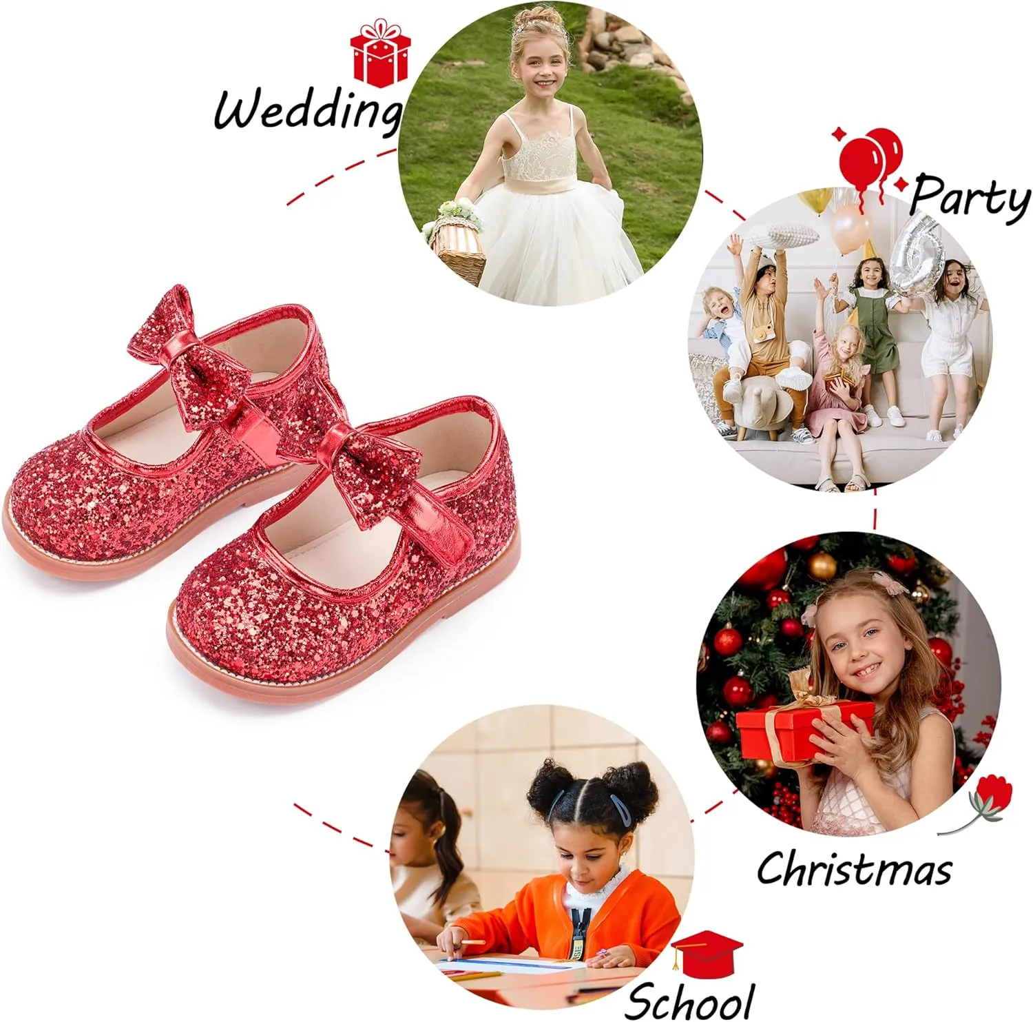 Toddler Girl Mary Jane Dress Oxford Shoes-Little Girl School Uniform Shoes for Wedding Party