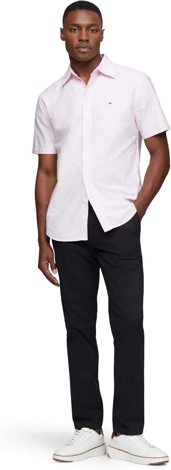 Tommy Hilfiger Short Sleeve Oxford Regular Fit, Men's Button Down Shirts