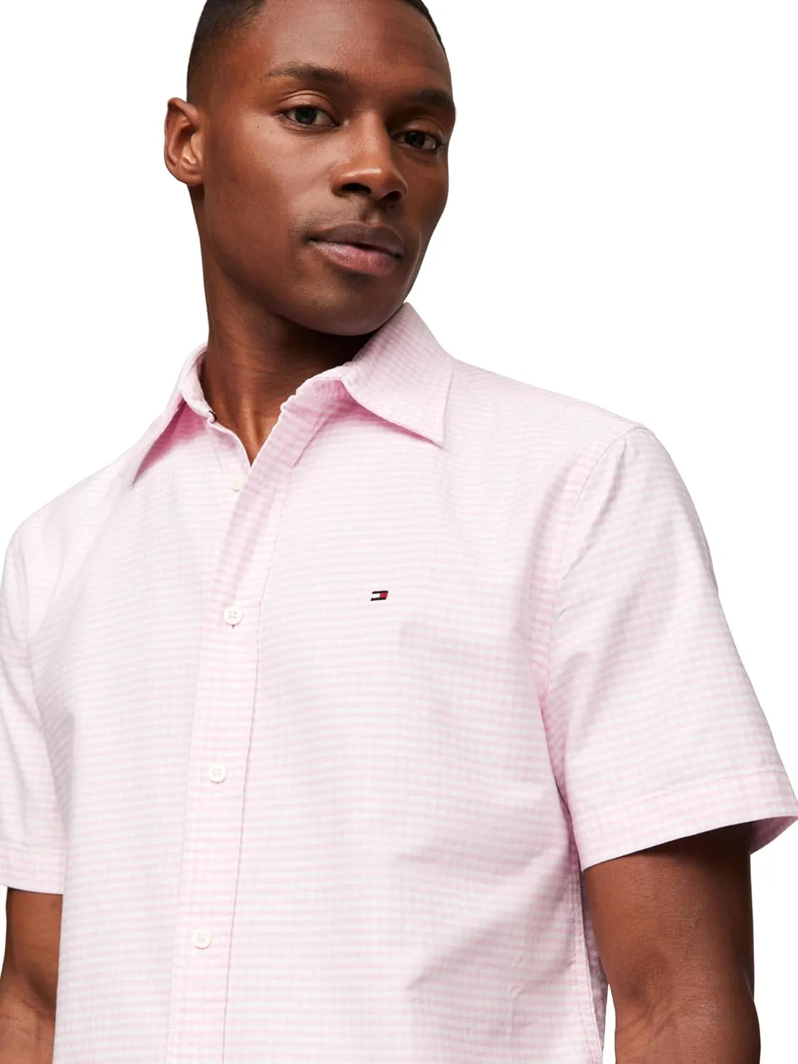 Tommy Hilfiger Short Sleeve Oxford Regular Fit, Men's Button Down Shirts