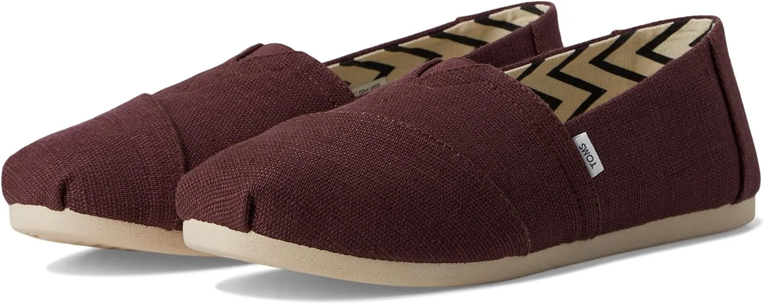 TOMS Women's Alpargata Classic Loafer Flat, Burgundy, 8.5