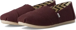 TOMS Women's Alpargata Classic Loafer Flat, Burgundy, 8.5