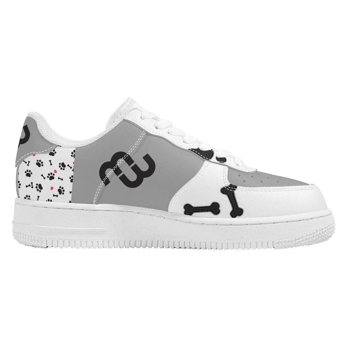 Top and Money puppy SF_F8 Unisex Sneaker Bushae grey Quick delivery Low white Supportive team paws