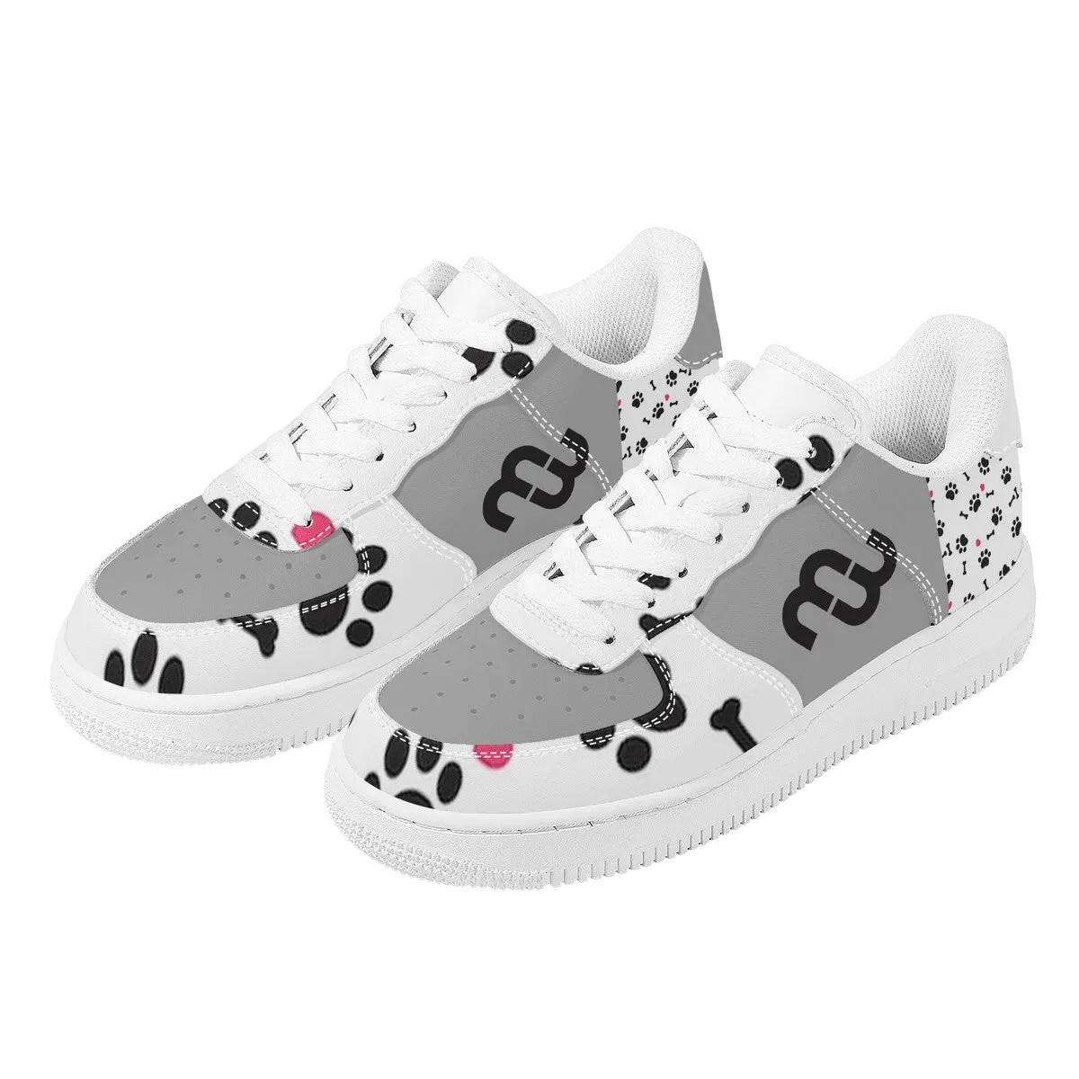 Top and Money puppy SF_F8 Unisex Sneaker Bushae grey Quick delivery Low white Supportive team paws