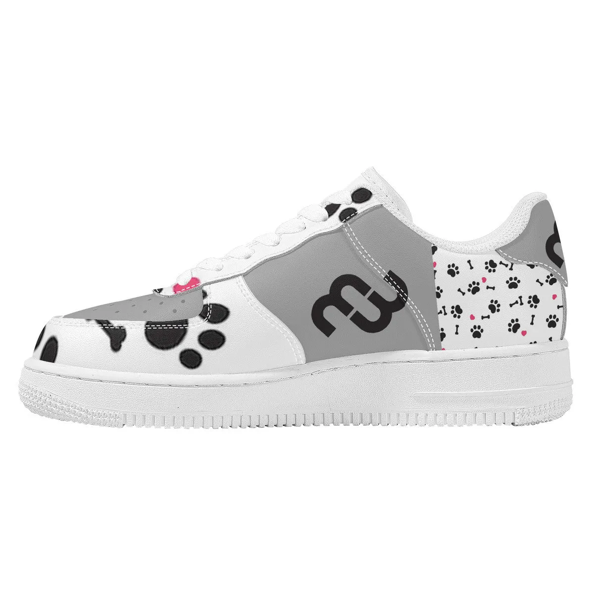 Top and Money puppy SF_F8 Unisex Sneaker Bushae grey Quick delivery Low white Supportive team paws