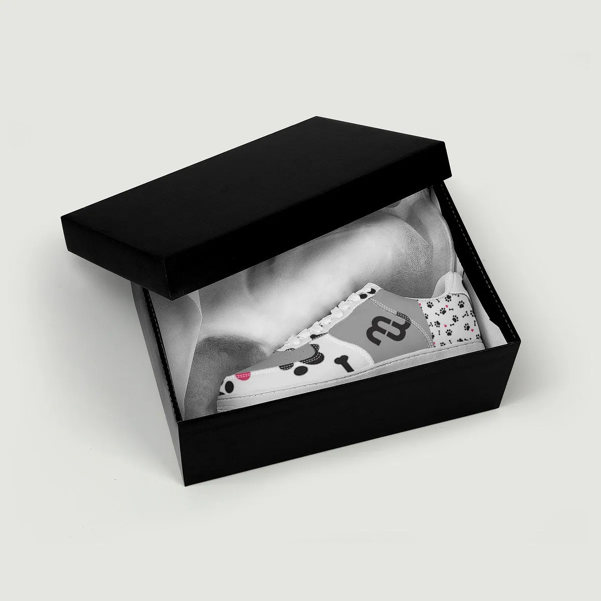 Top and Money puppy SF_F8 Unisex Sneaker Bushae grey Quick delivery Low white Supportive team paws