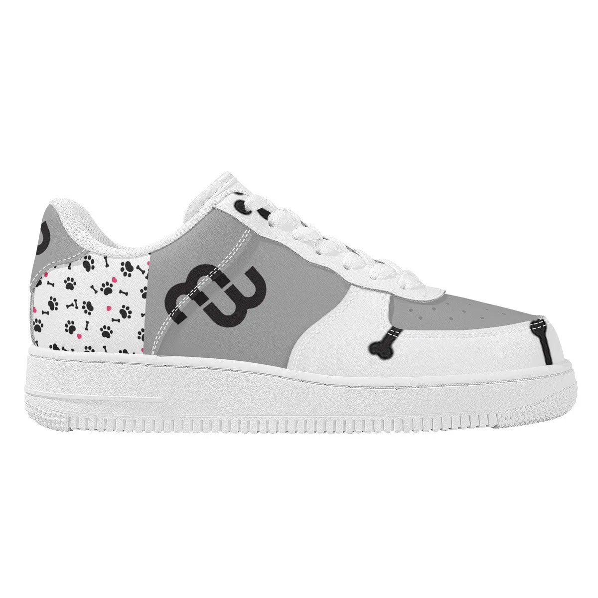 Top and Money puppy SF_F8 Unisex Sneaker Bushae grey Quick delivery Low white Supportive team paws
