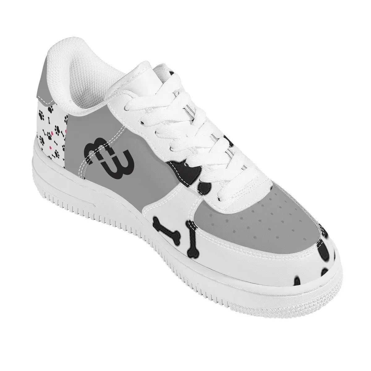 Top and Money puppy SF_F8 Unisex Sneaker Bushae grey Quick delivery Low white Supportive team paws