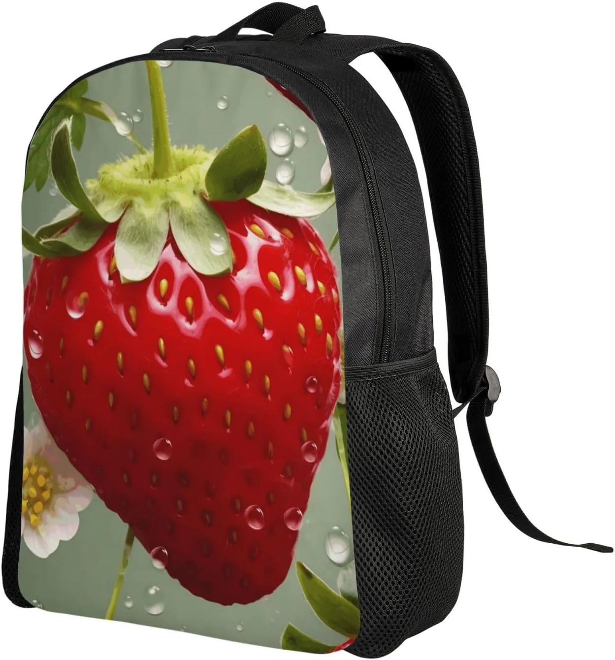 Travel Backpack for Women Men Lightweight 17 inch Laptop Bag Lovely Strawberry Backpack Casual Daypack